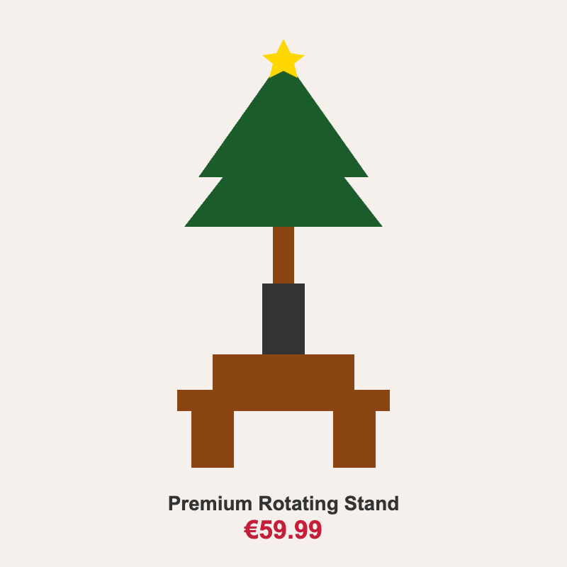 Premium pöörlev kuusejalg